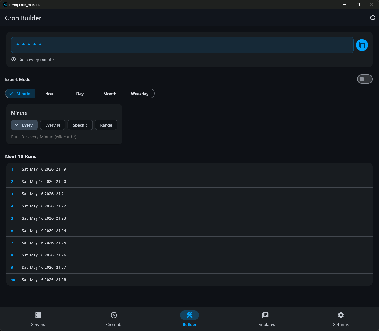OlympCron Manager